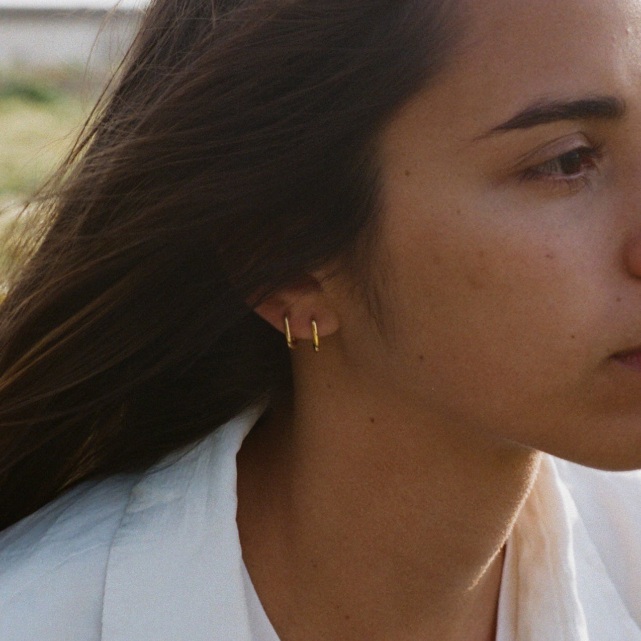 THE HARLEY MOLLY HOOP S - 18K ゴールド バーメイル