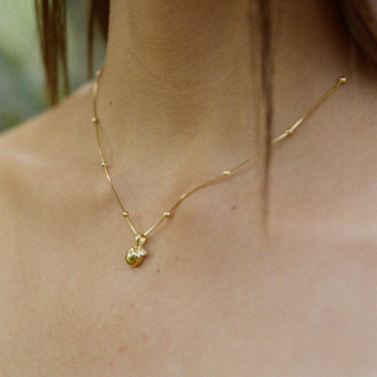 THE PEACH PENDANT - solid gold