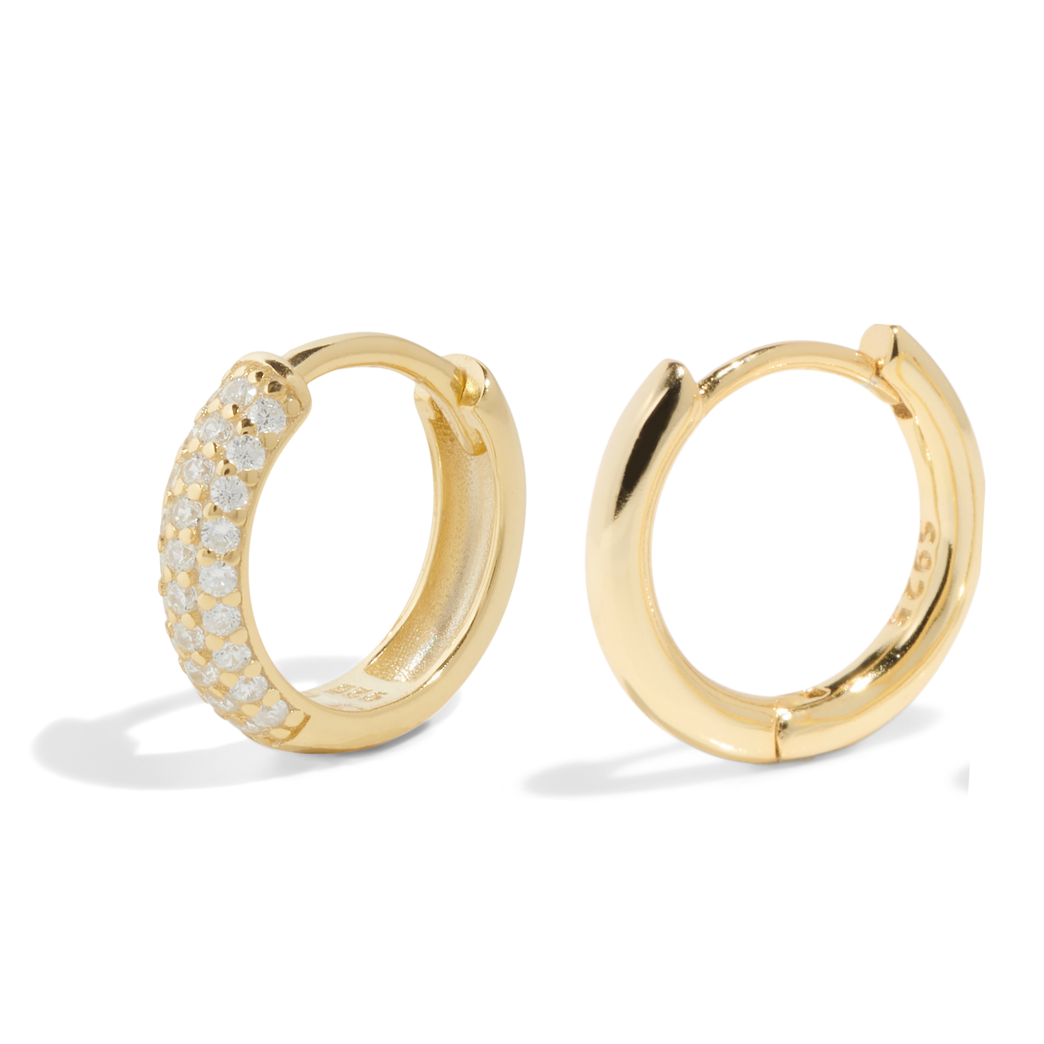 THE TREASURE HOOP SET MEDIUM - 18k gold vermeil