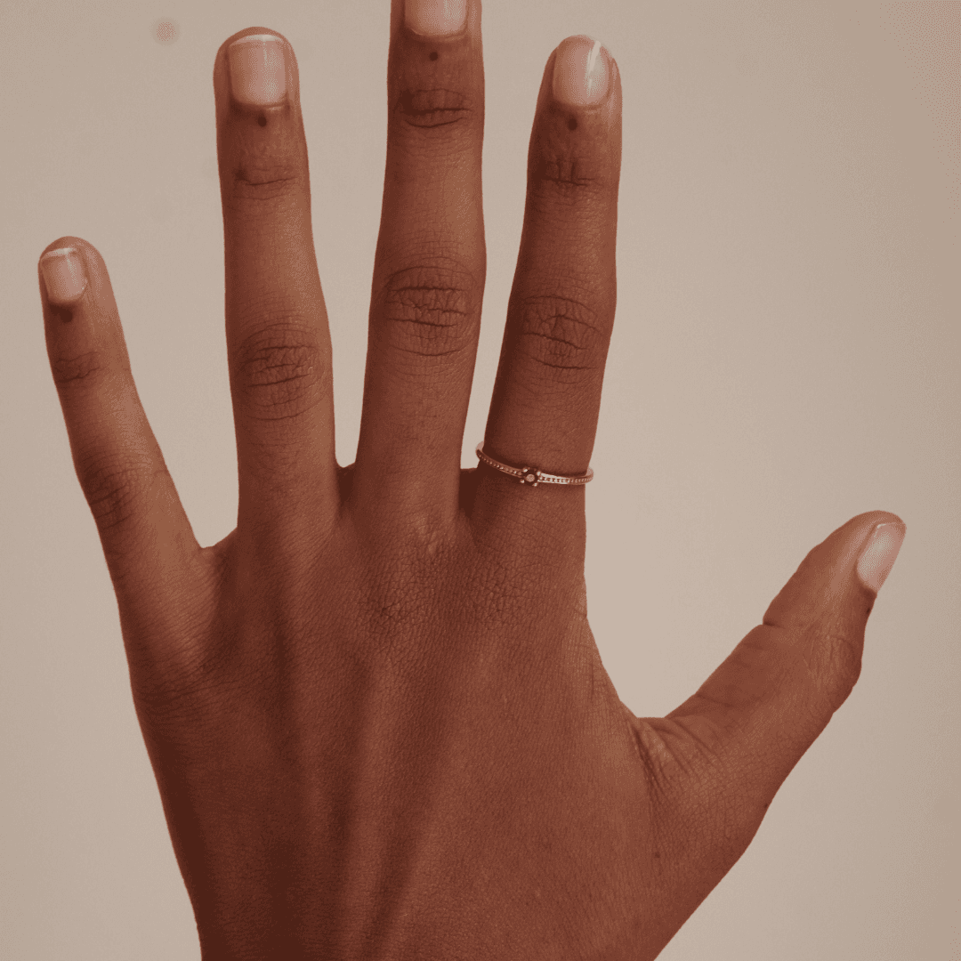THE EMMA RING RED - Solid 14k gold.