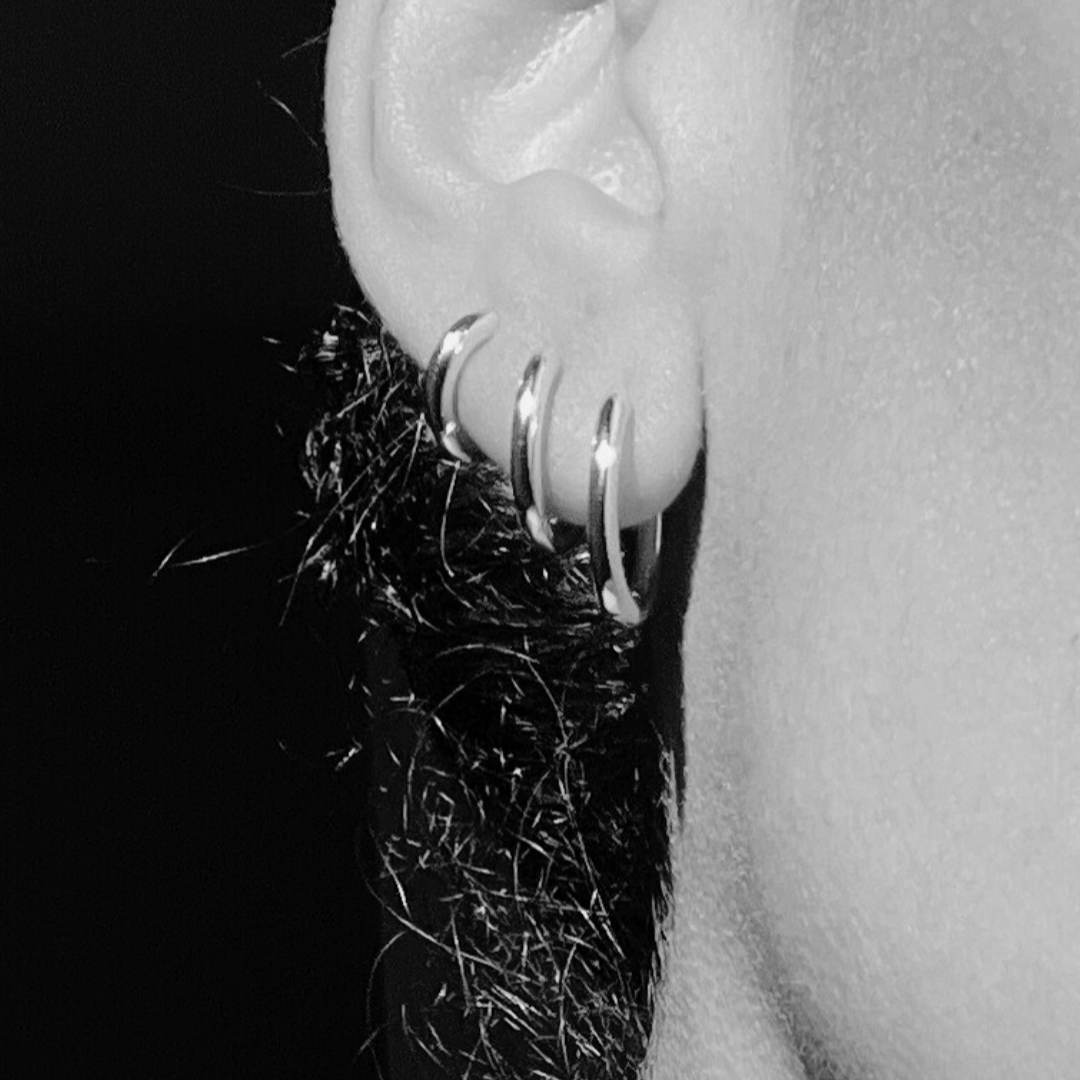 ALL THE BASE HOOPS - sterling silver
