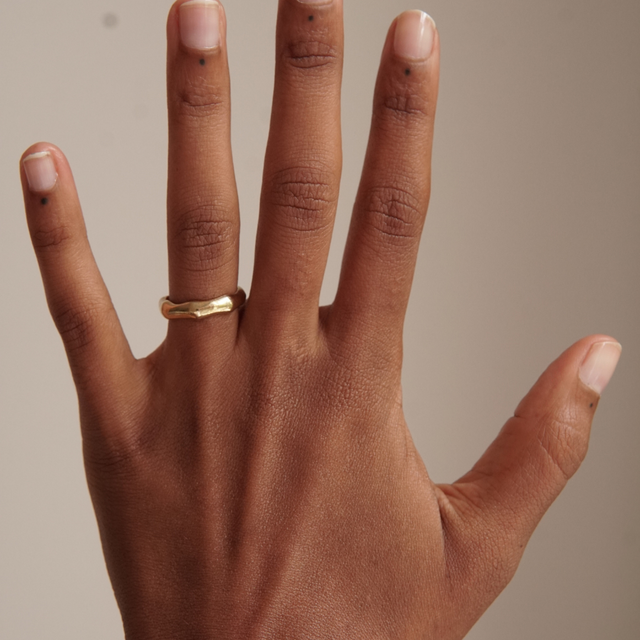 THE BAMBOO RING - 18k gold vermeil