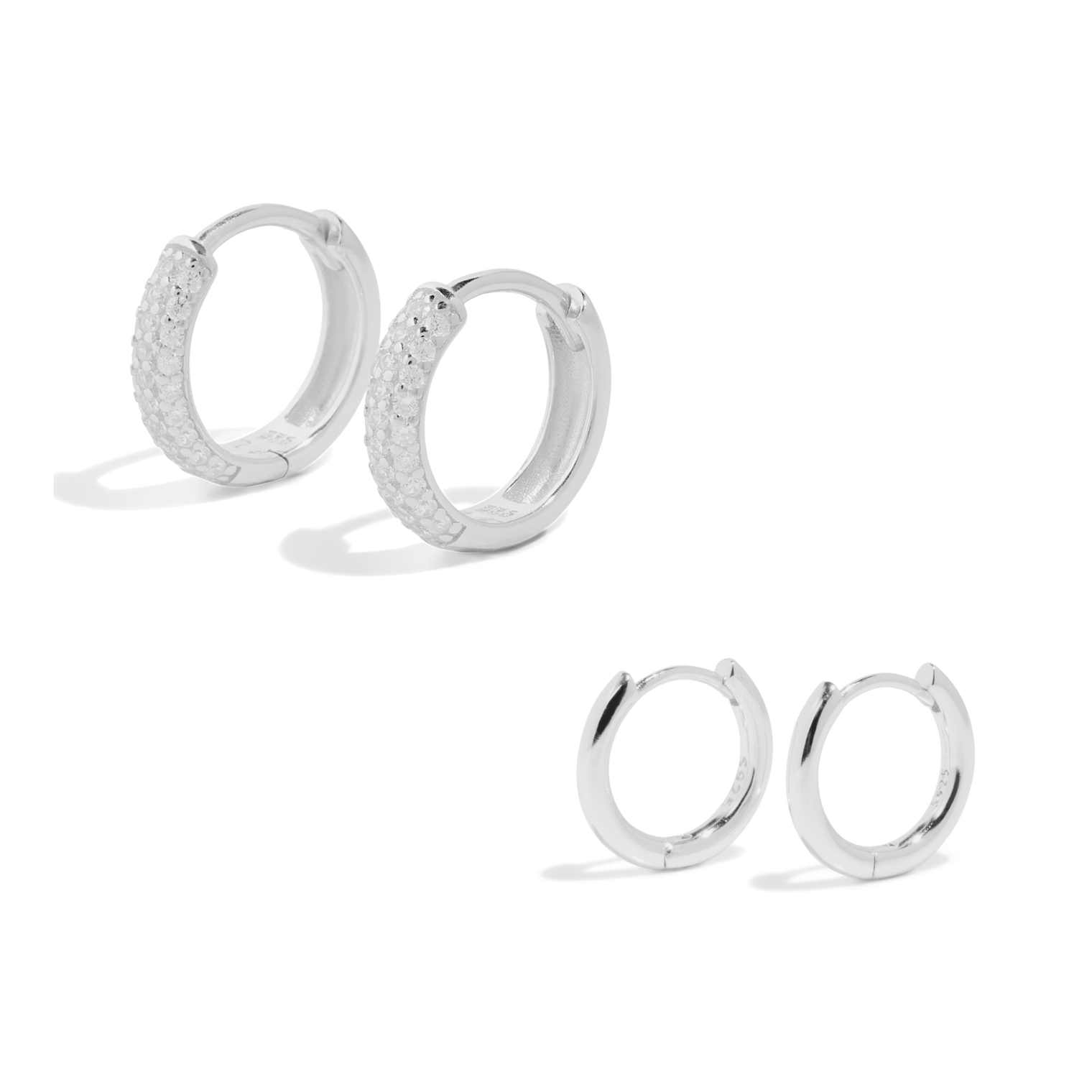 トレジャーフープセット - スターリングシルバー