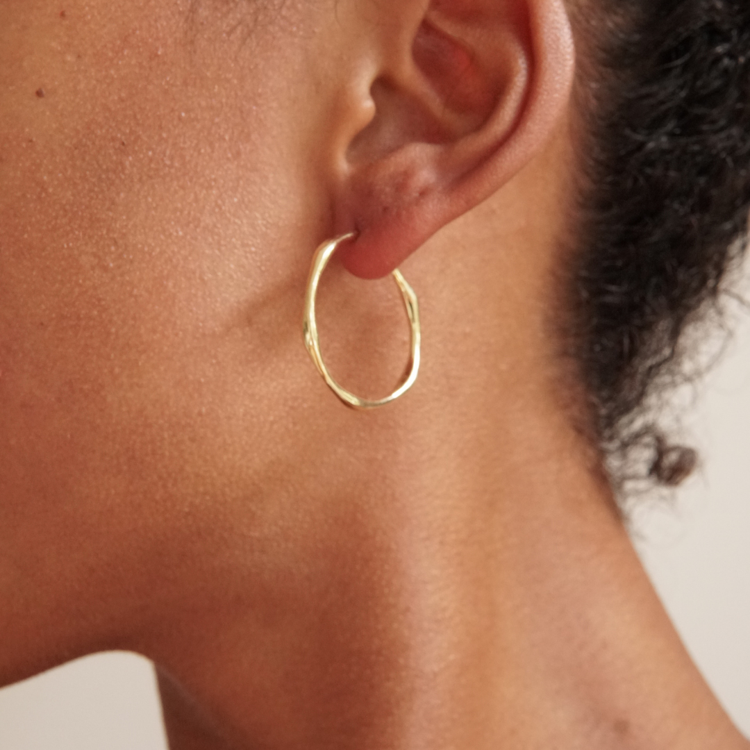 THE COCO HOOP - Solid 14k yellow gold