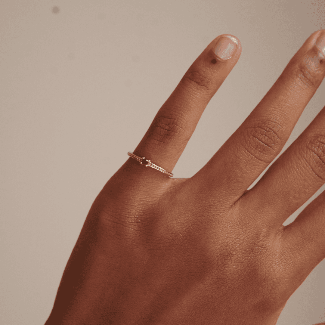 THE EMMA RING RED - Solid 14k gold.
