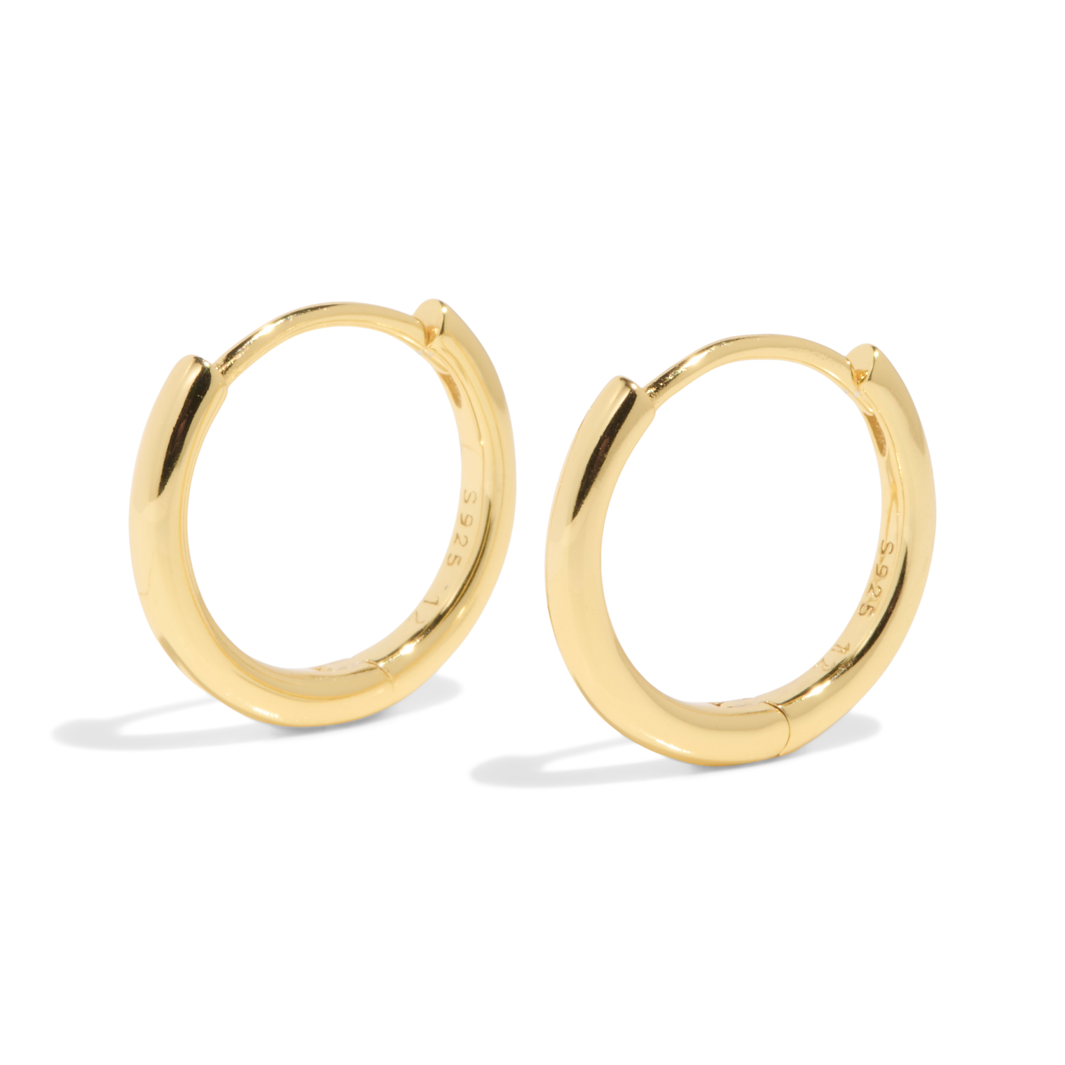 gold vermeil earrings hoops large