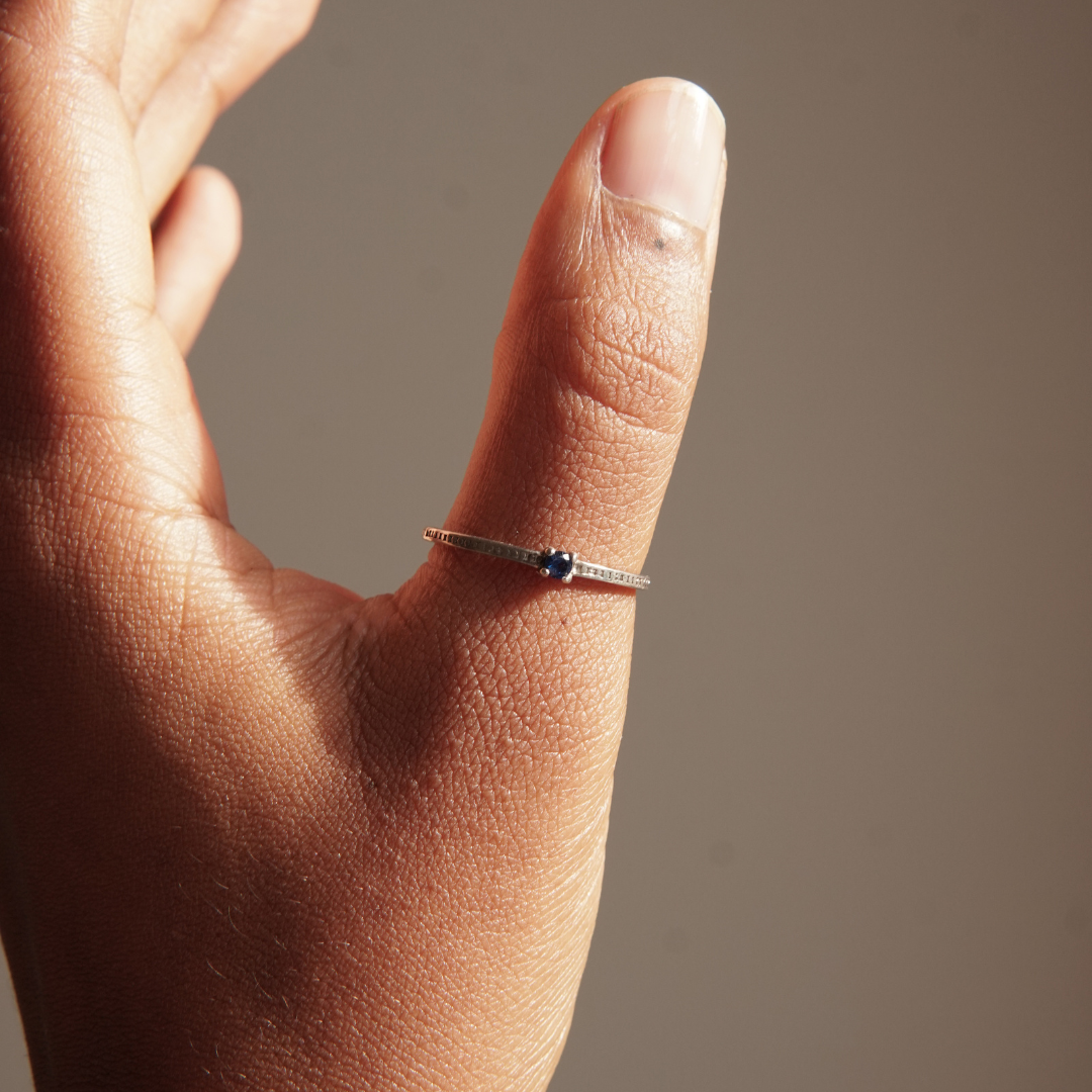 L'ANELLO EMMA BLU - argento sterling
