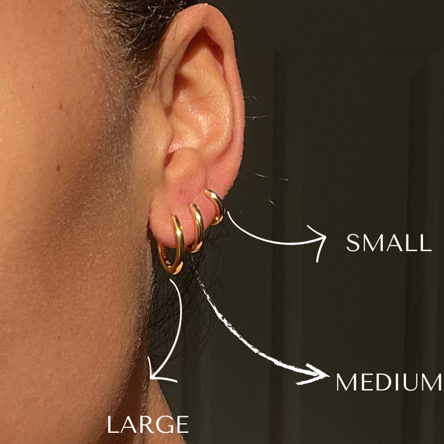 gold vermeil earrings hoops large