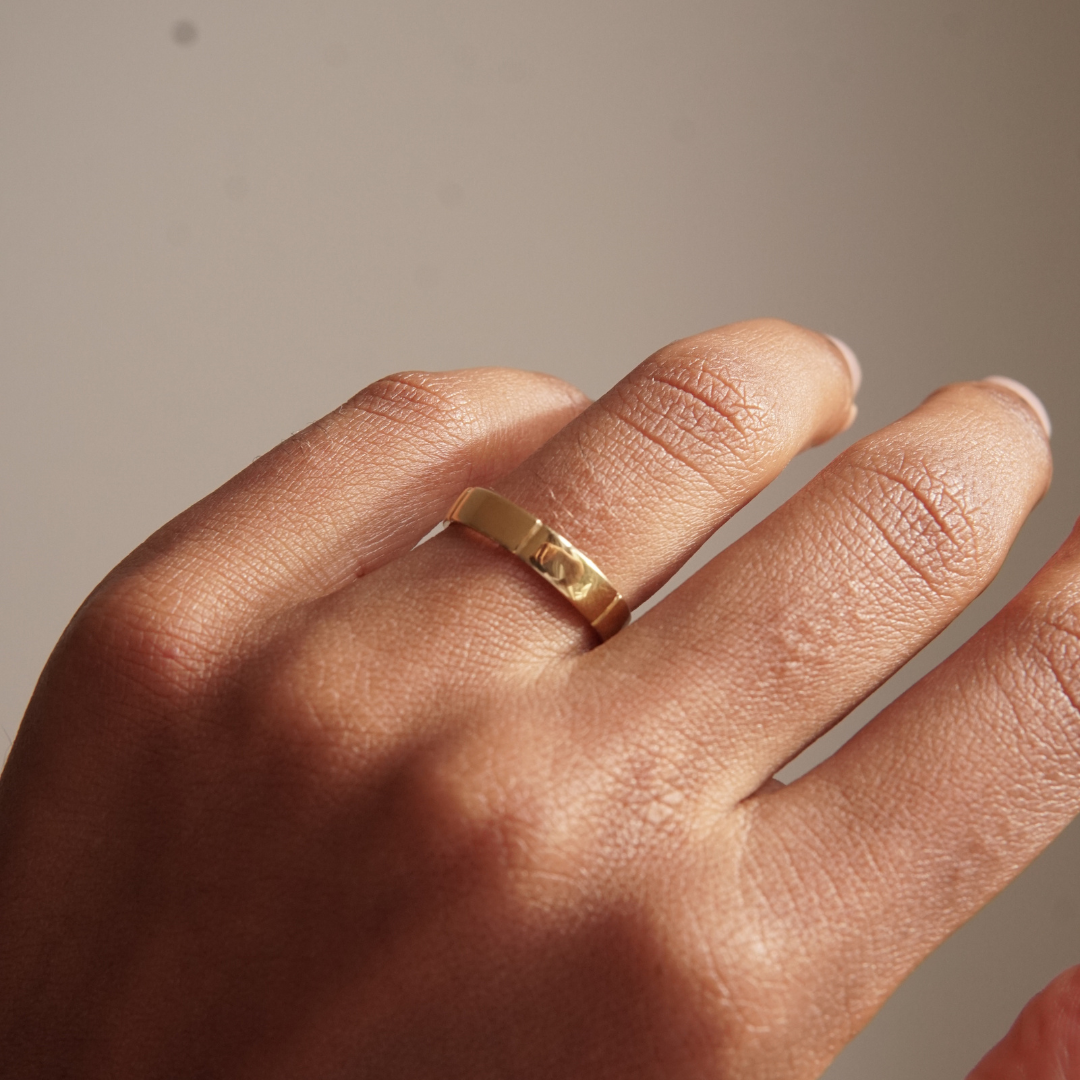 THE IMANI RING - Solid 14k yellow gold