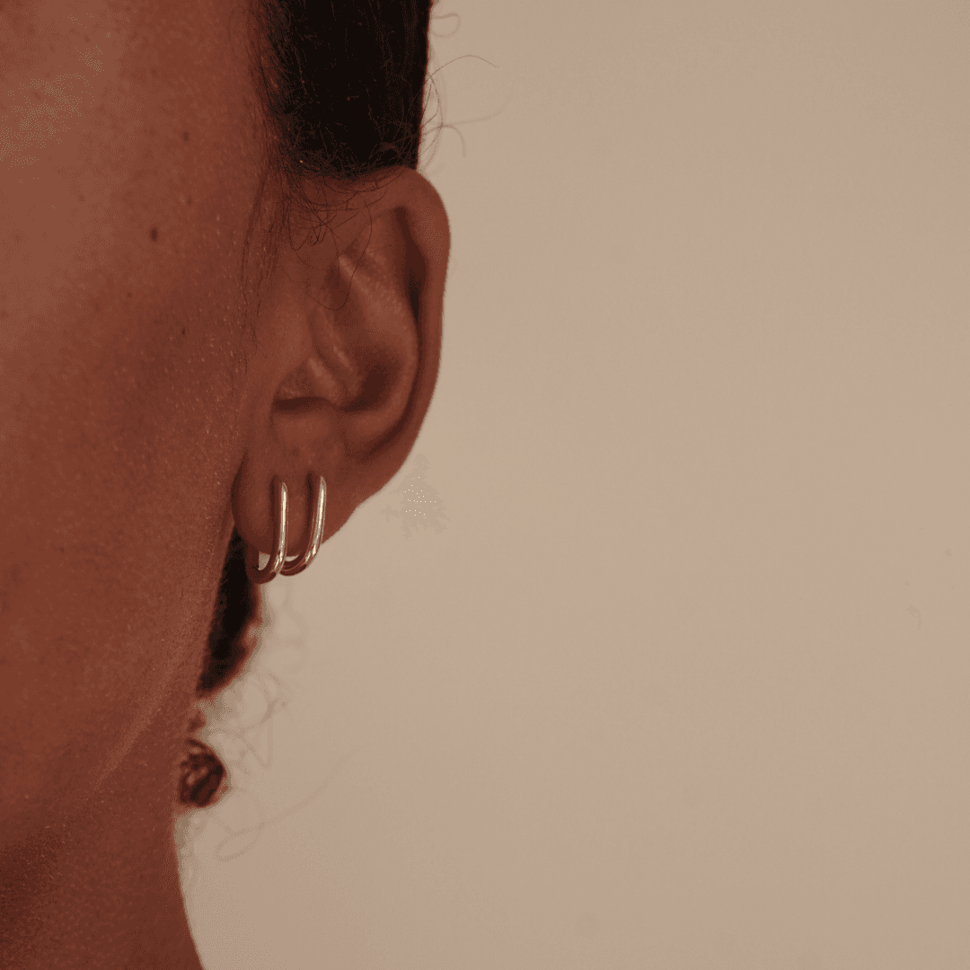 gold hoop earrings, Small oval hoops, Sleeping earrings