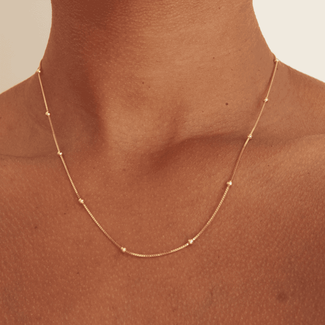 THE CAMI NECKLACE - Solid 14k yellow gold