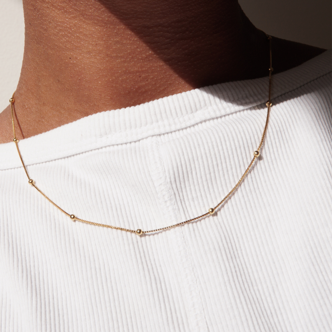 THE CAMI NECKLACE - Solid 14k yellow gold