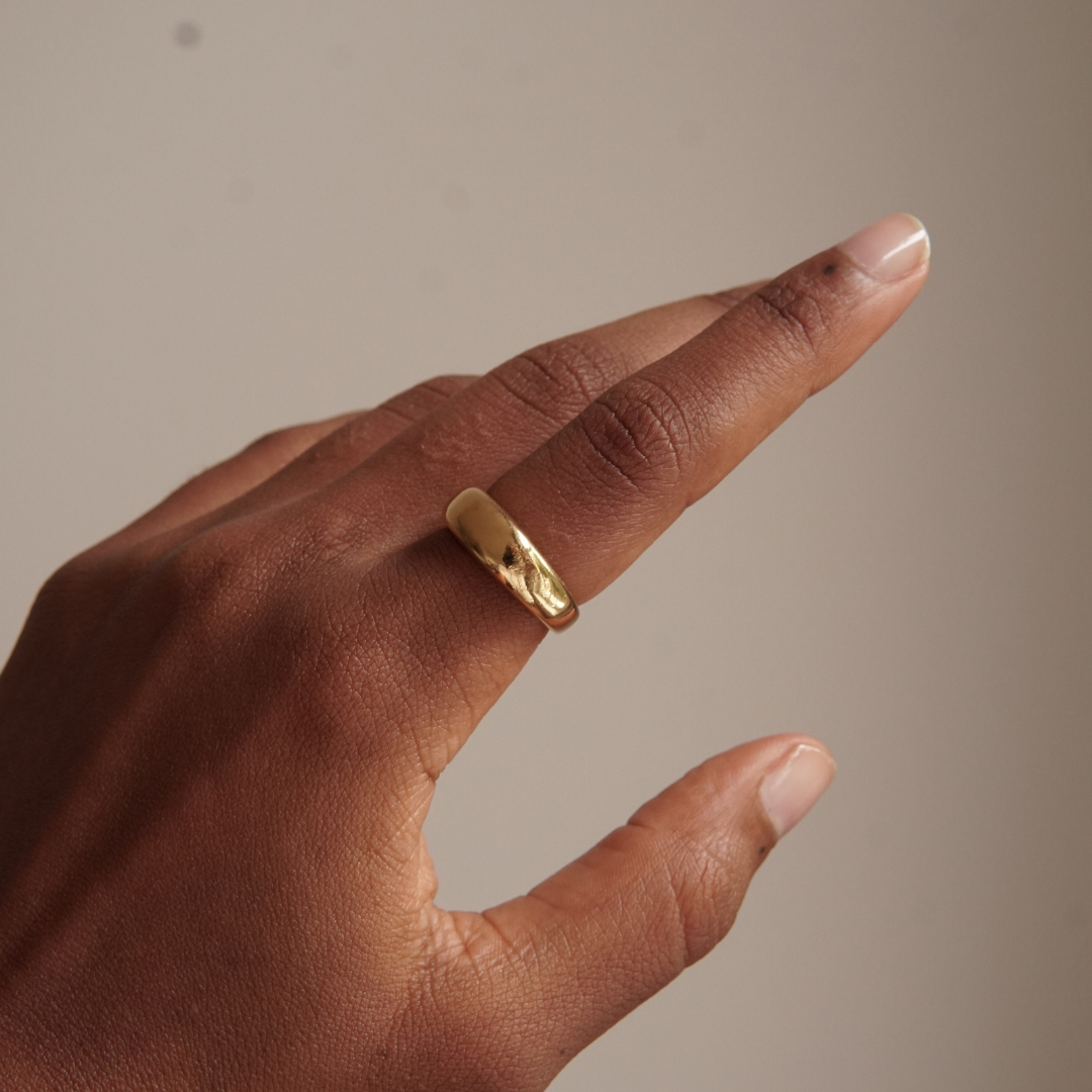 THE HARPER RING - Solid 14k yellow gold