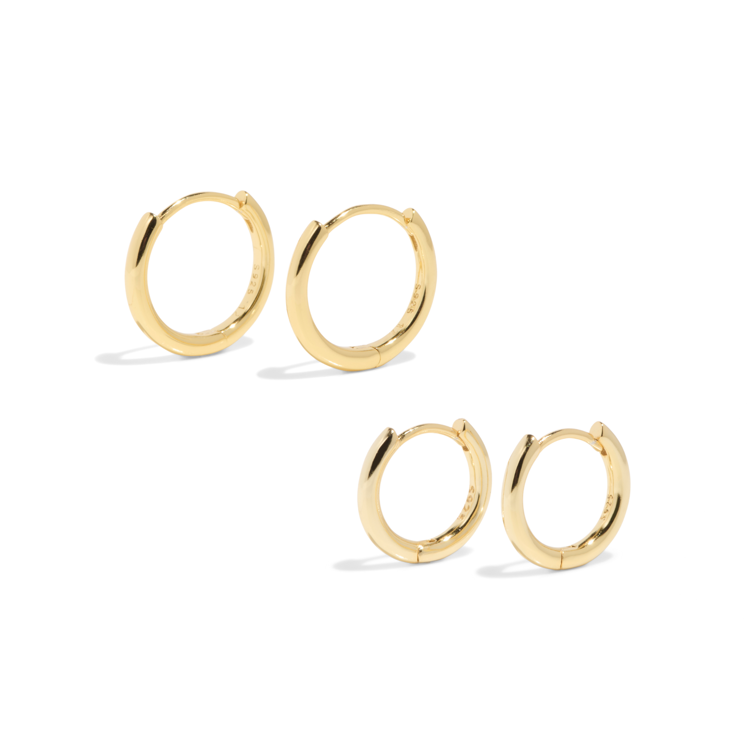 THE ESSENTIAL HOOP SET - 18k gold vermeil