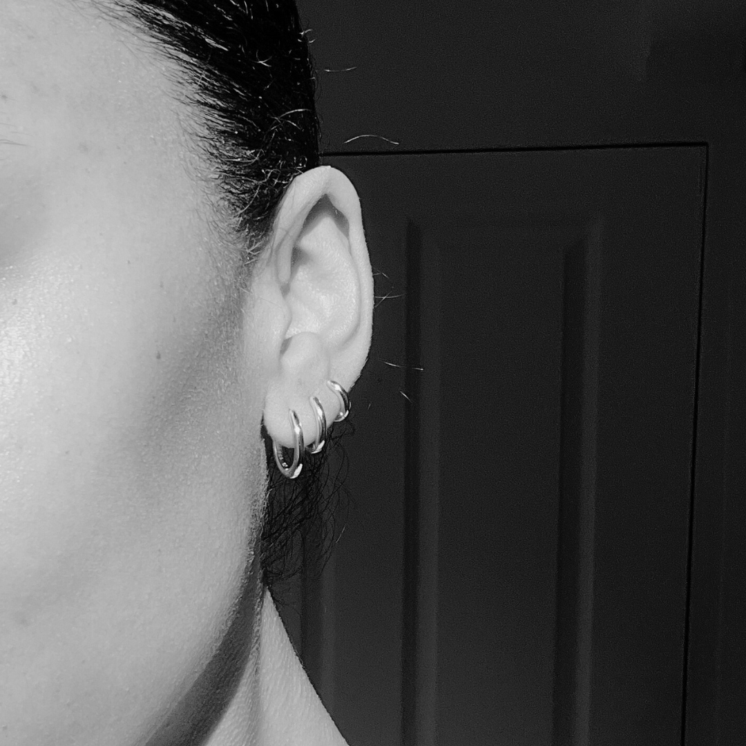 ALL THE BASE HOOPS - sterling silver