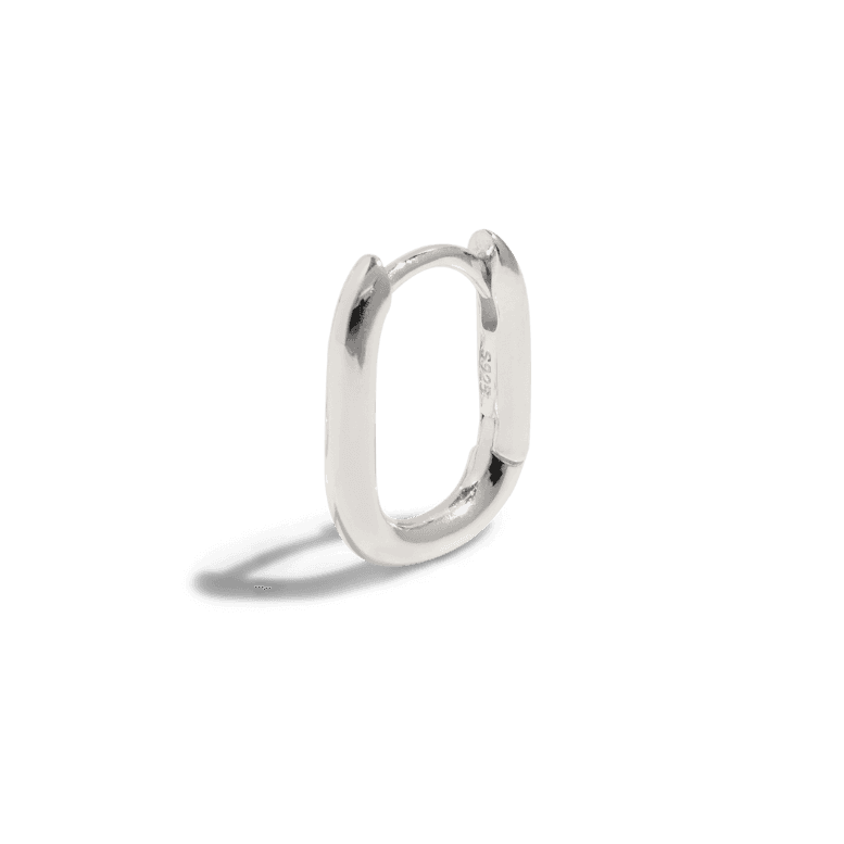 Small oval hoops, Sleeping earrings