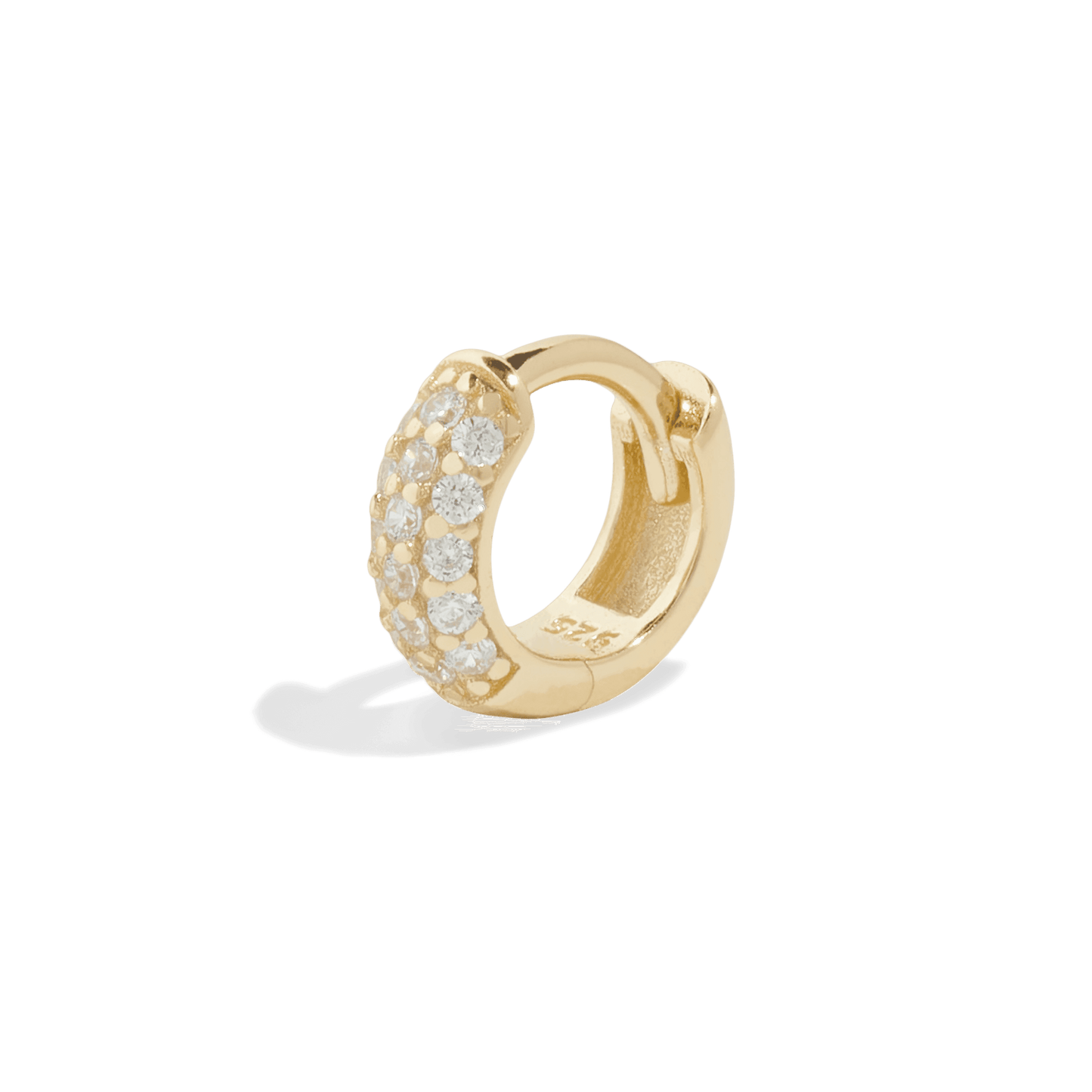 THE AURORA MINI HUGGIE HOOP - Oro massiccio