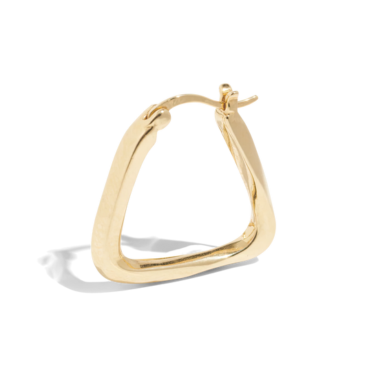 THE BAILEY HOOP  - Solid 14k yellow gold
