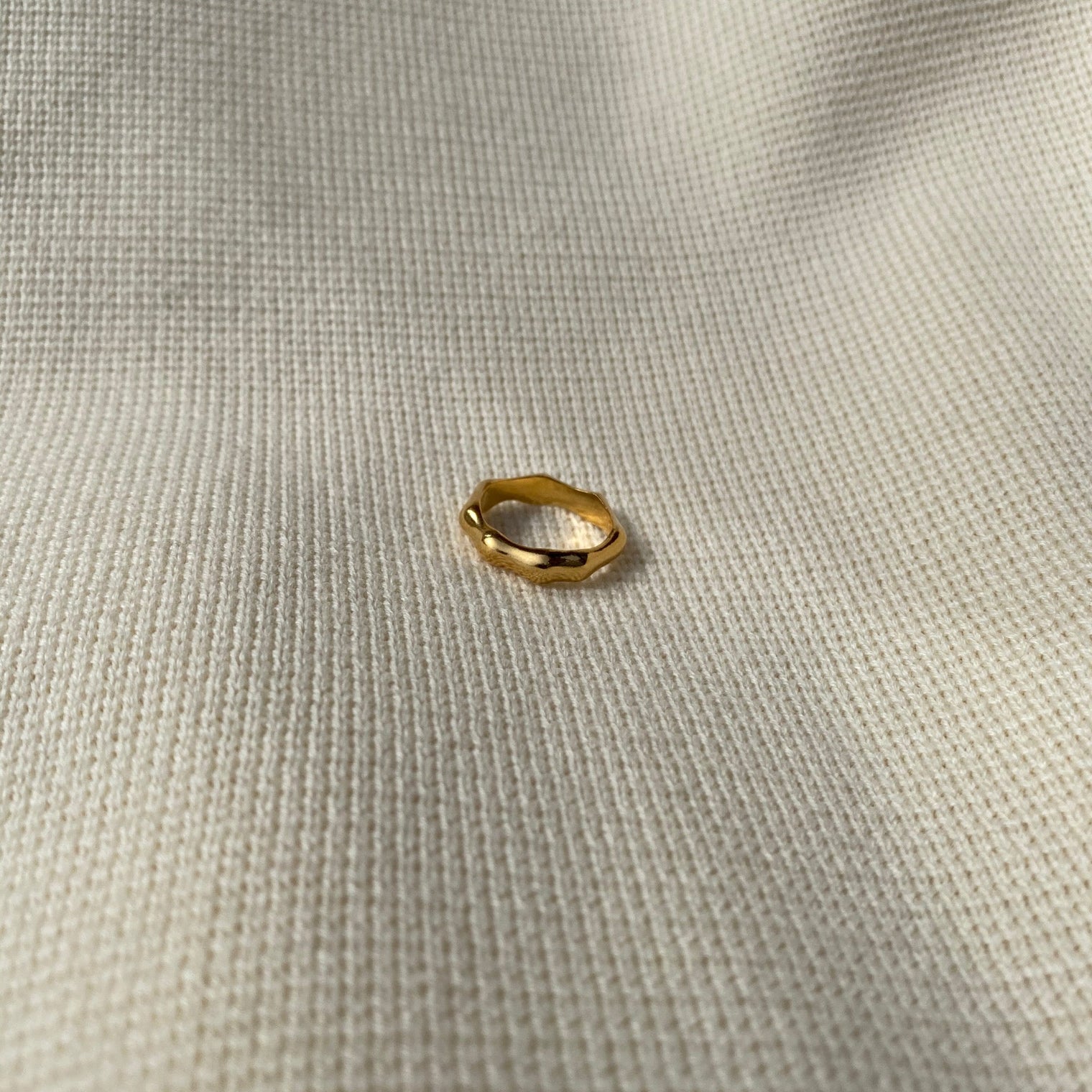 THE BAMBOO RING - 18k gold vermeil