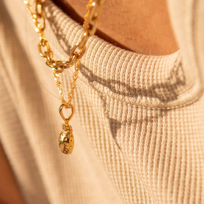 THE STRAWBERRY PENDANT - solid gold