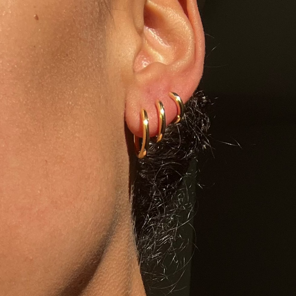 ALL THE BASE HOOPS - 18k gold vermeil