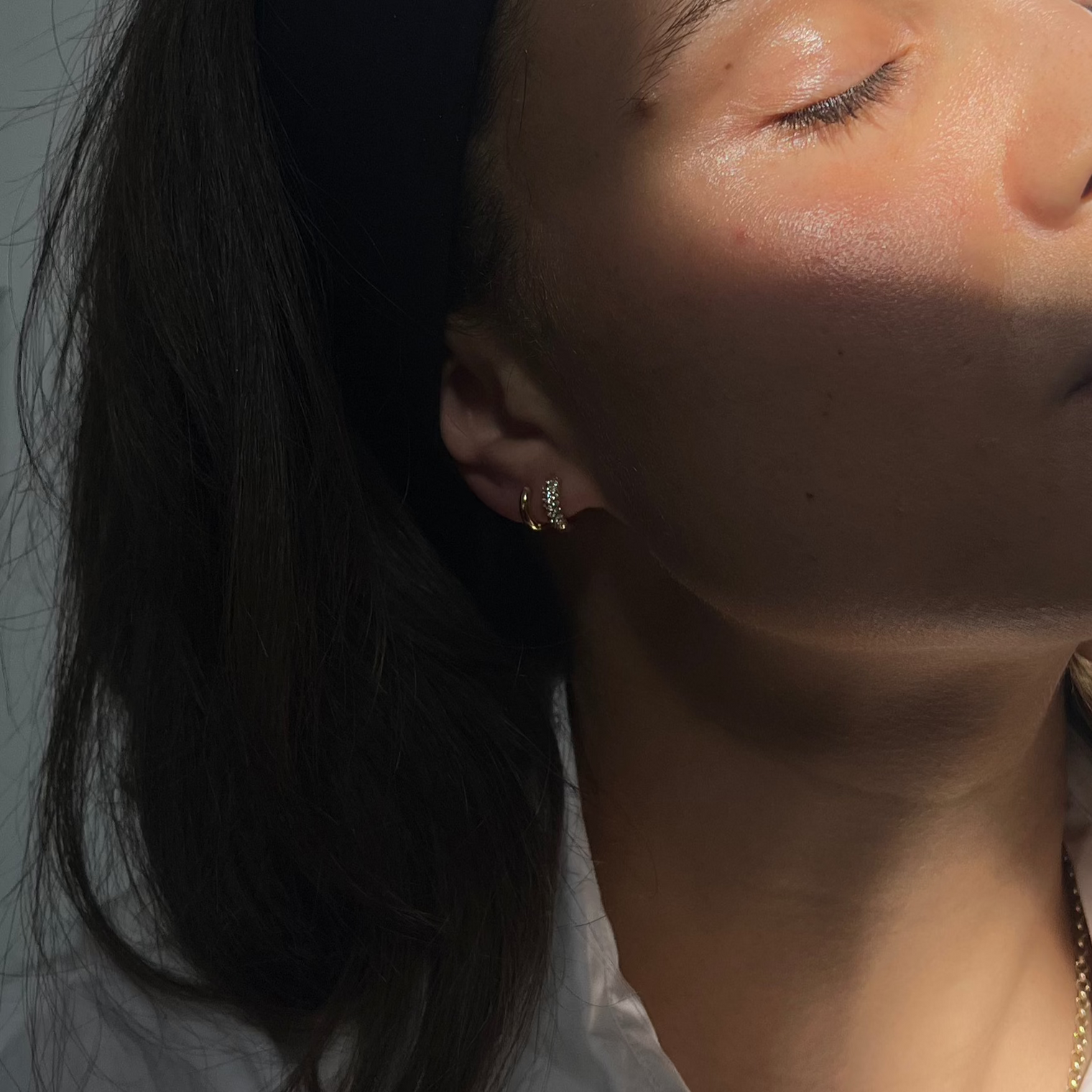 THE AURORA HOOP S - 18K ゴールド バーメイル