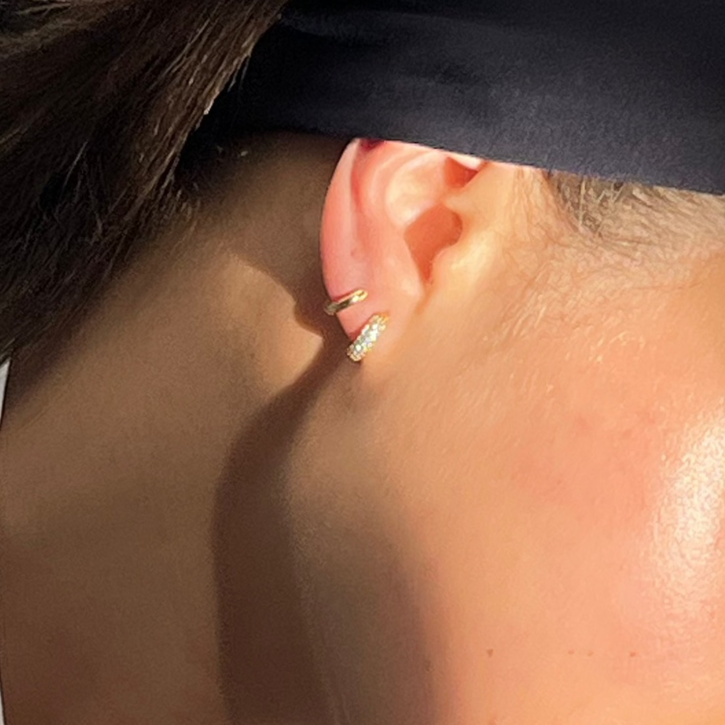 gold vermeil earrings hoops small