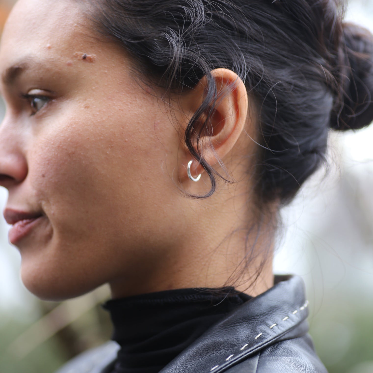 sterling silver earrings hoops medium