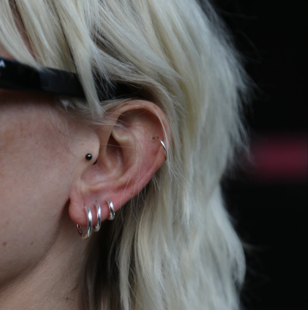 ALL THE BASE HOOPS - sterling silver