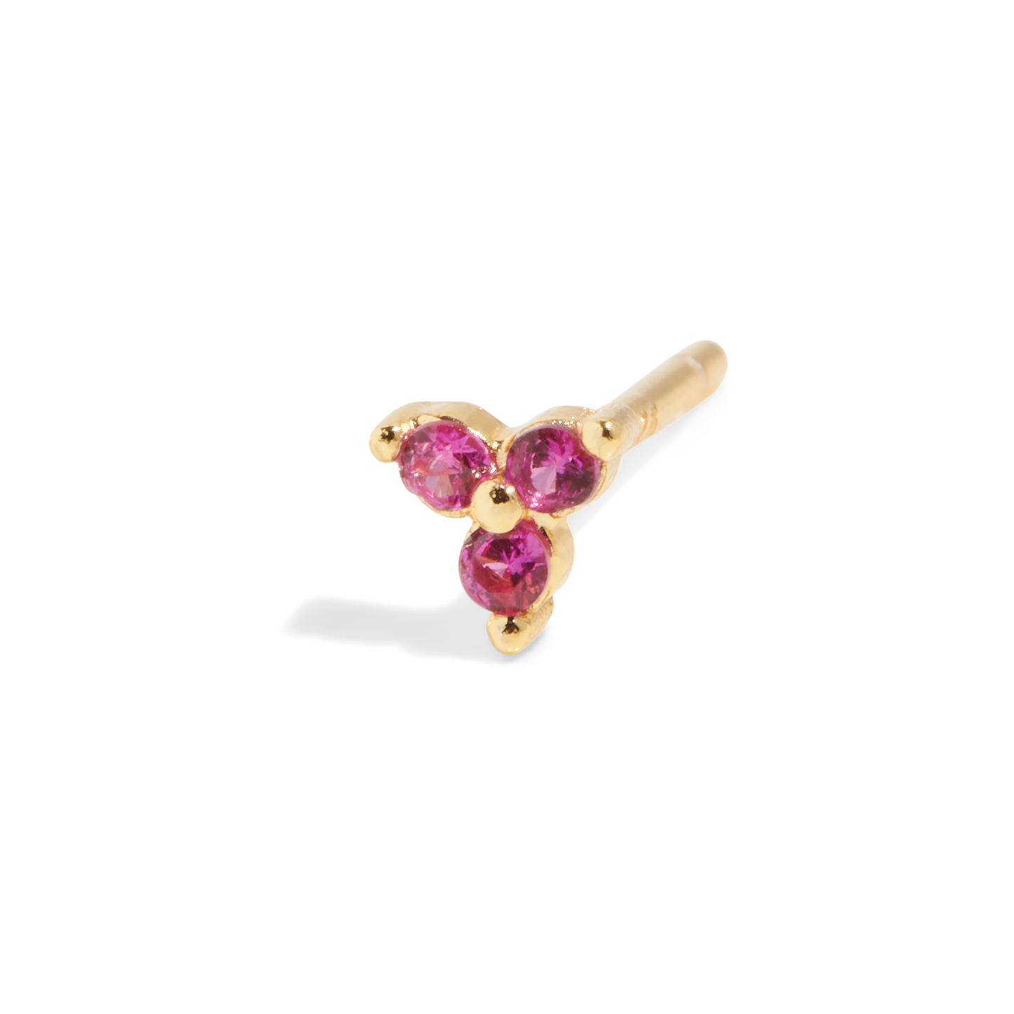 THE SALLY STUD PINK - 18 Karat vergoldet
