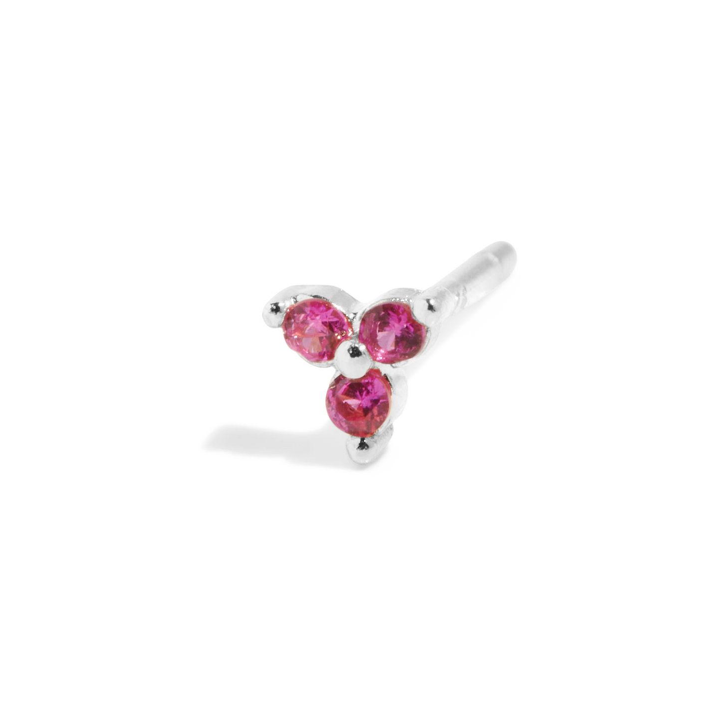 THE SALLY STUD PINK - argento sterling