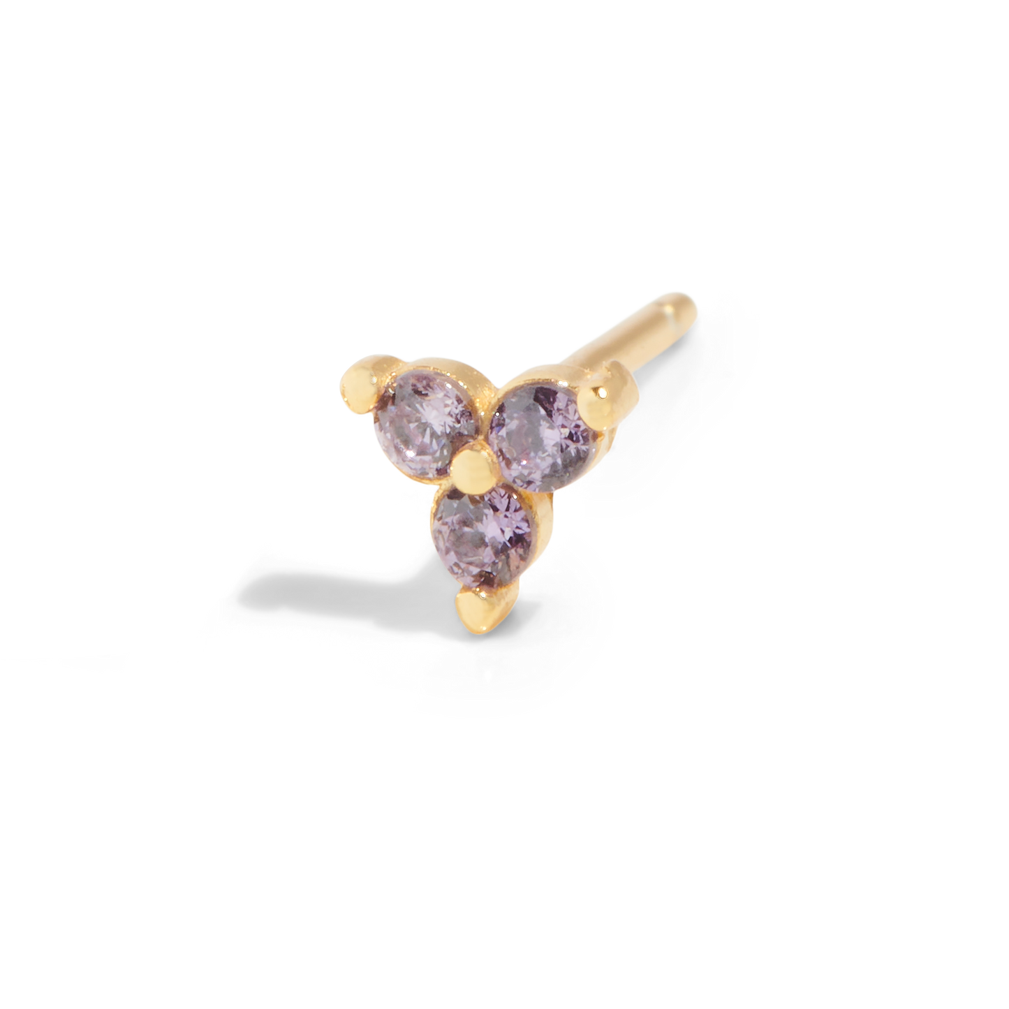 THE SALLY STUD PURPLE – 18 Karat vergoldet