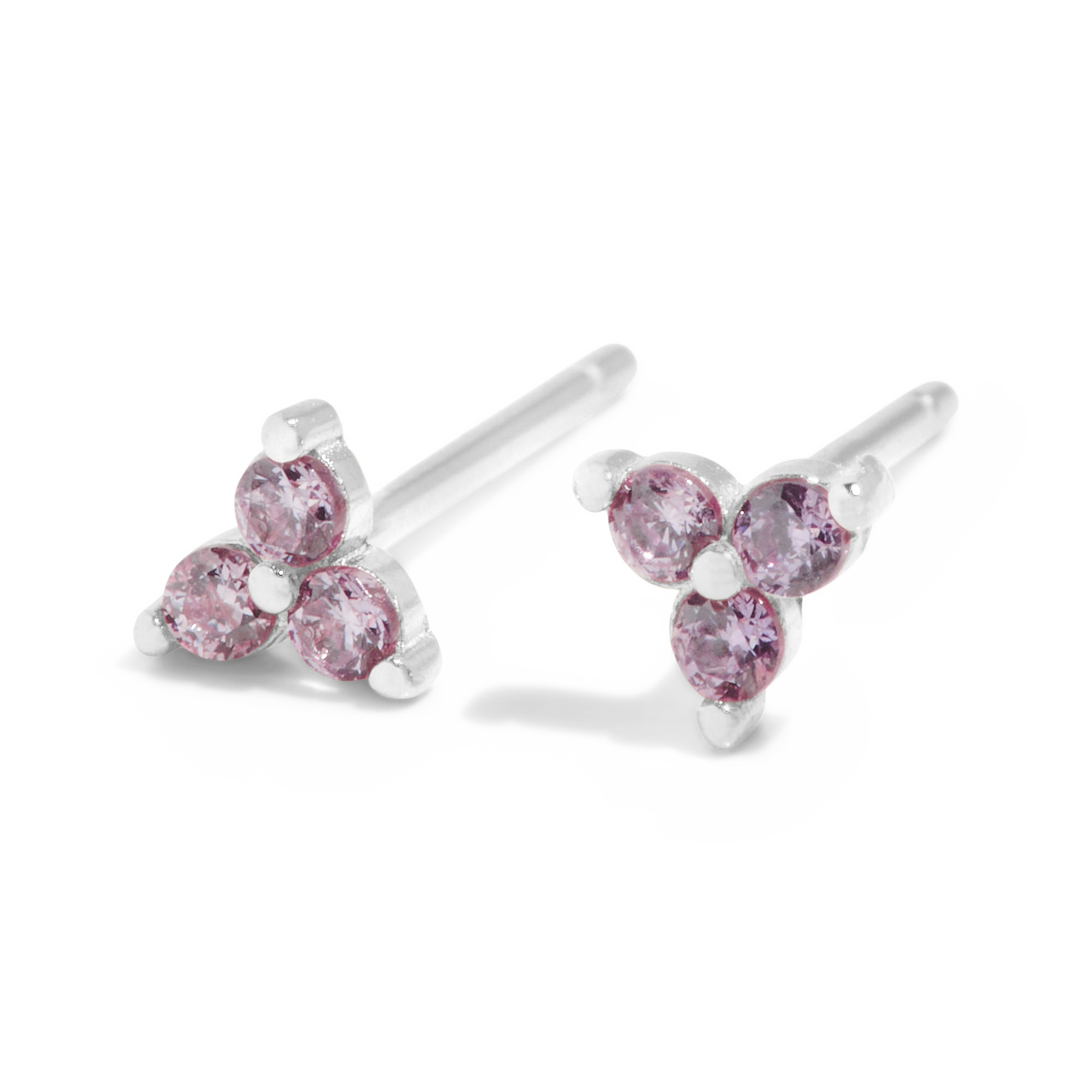 LE SALLY STUD VIOLET - argent sterling