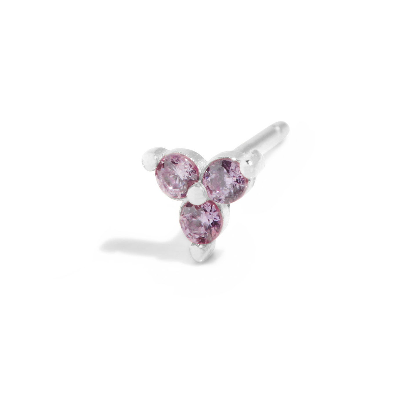 LE SALLY STUD VIOLET - argent sterling
