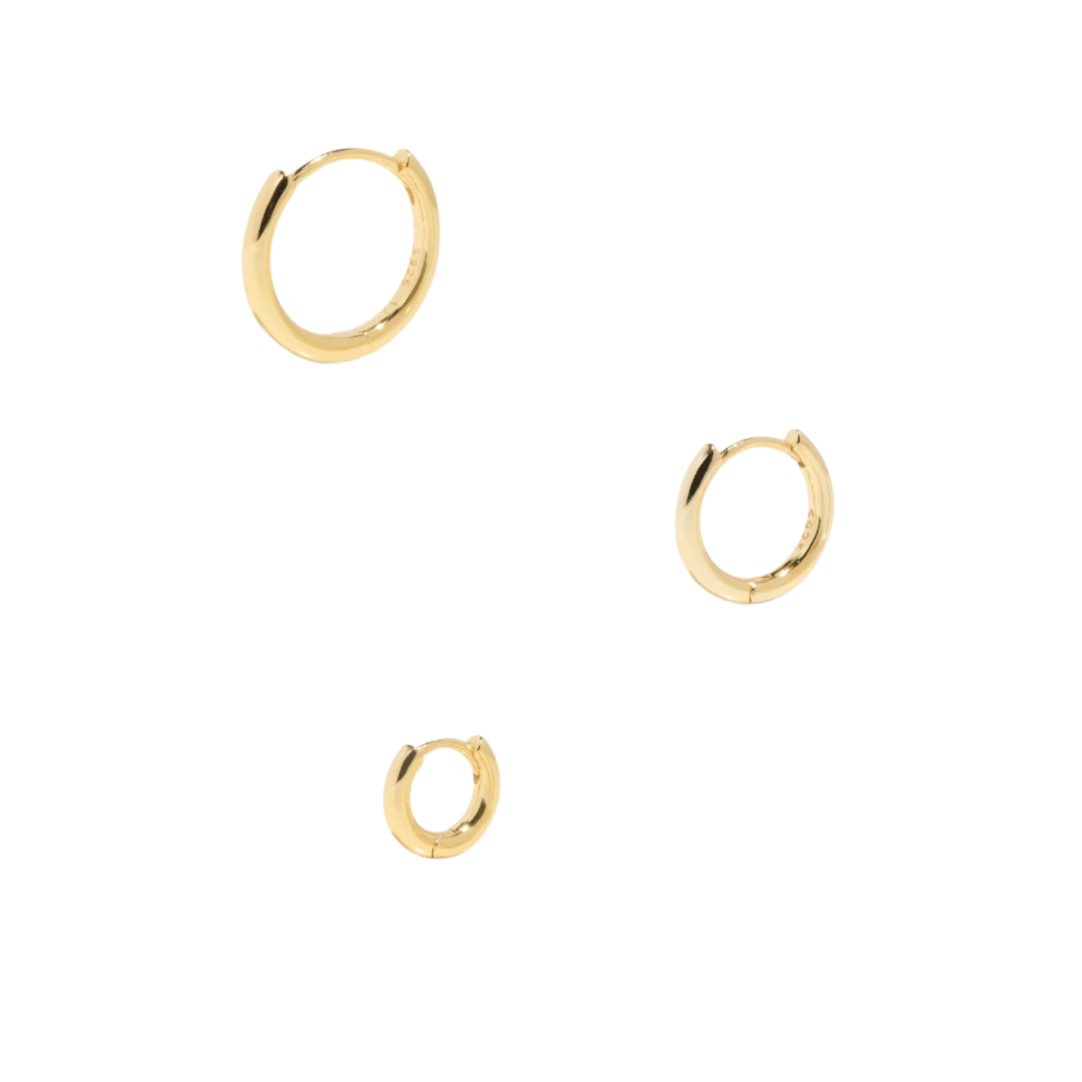 ALL THE BASE HOOPS - 18k gold vermeil