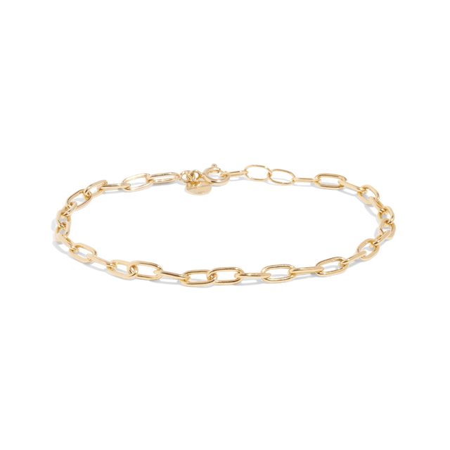 Minimal link anklet, Sustainable jewelry