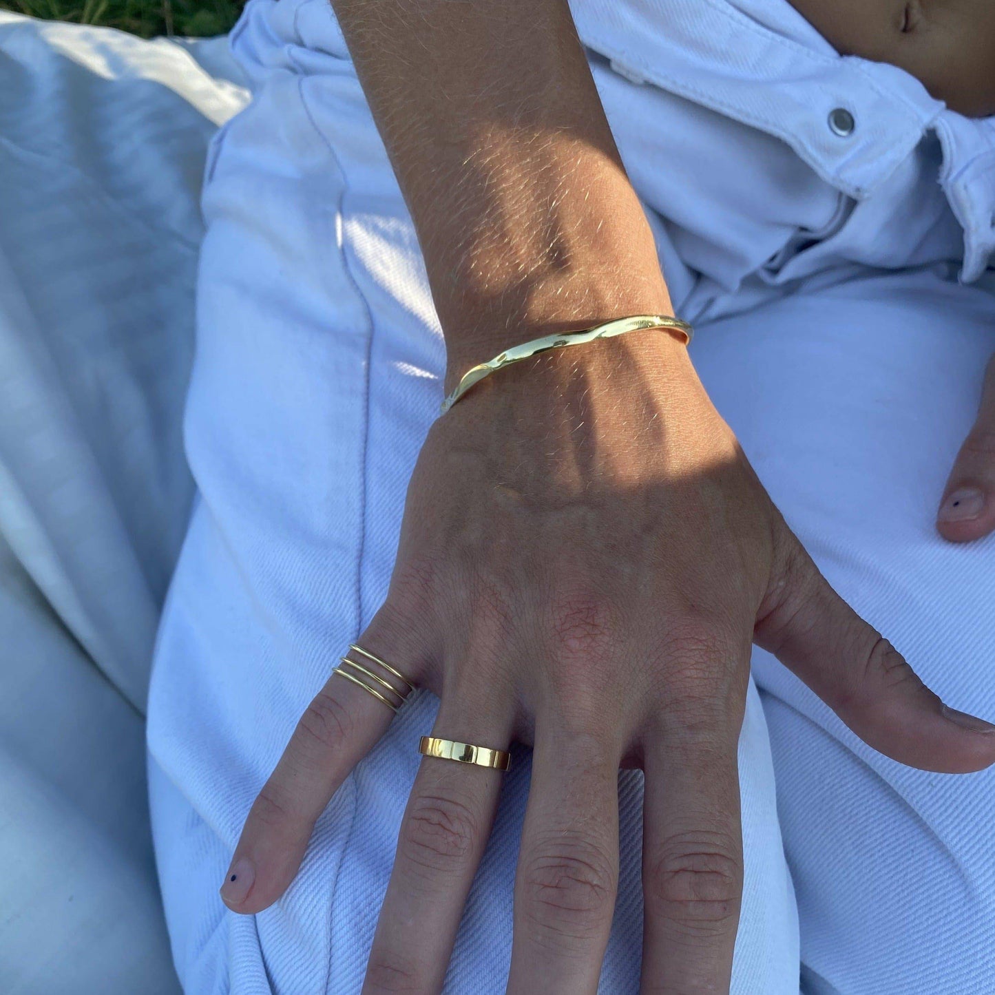 Cuff bracelet, 14k jewelry