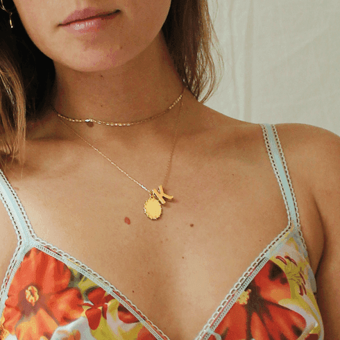 Letter pendant, Sustainable jewelry