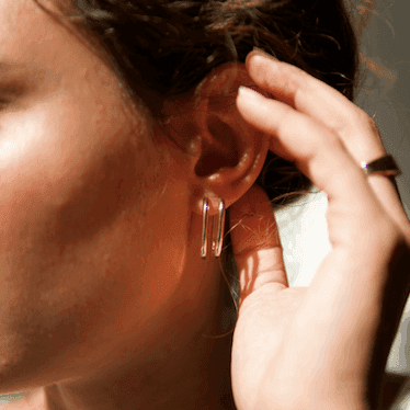 Oval hoops, Sleeping earrings