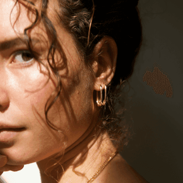 Oval hoops, Sleeping earrings