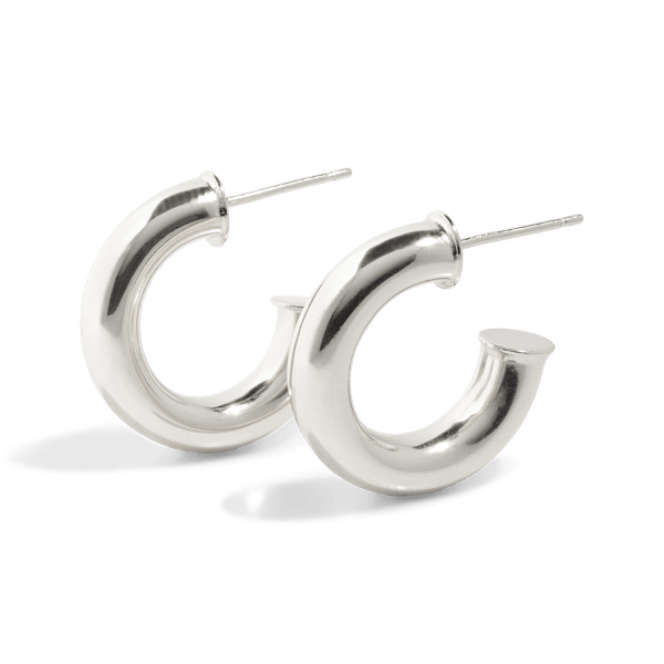 Mini thick hoops, Sleeping earrings