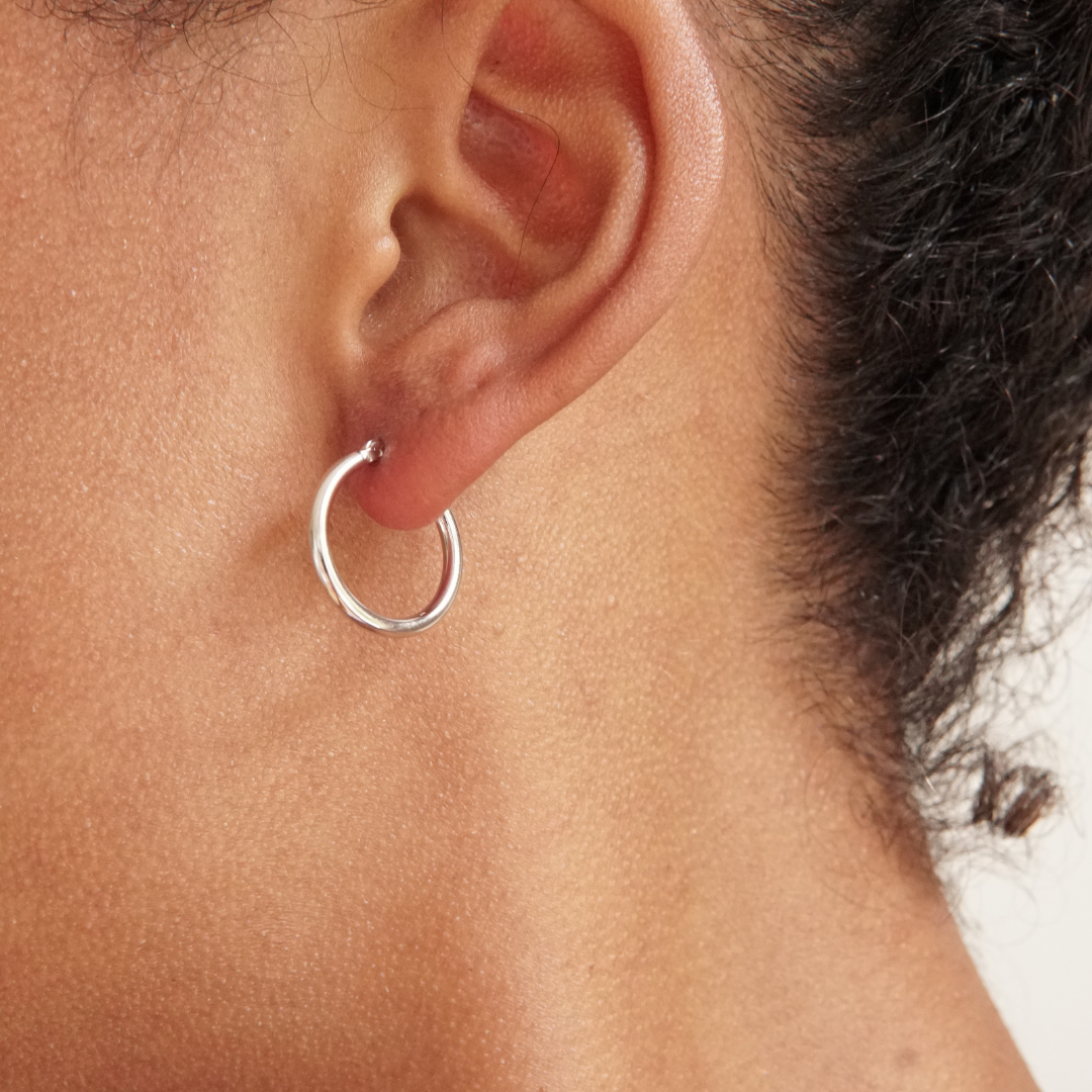 Buy Sterling Silver Hoop Earrings Cartilage Piercing Earring Small Round  Set For Women Men Girls Online at desertcartINDIA