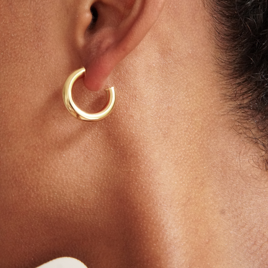 THE KENDAL HOOP SMALL - 18k gold plated