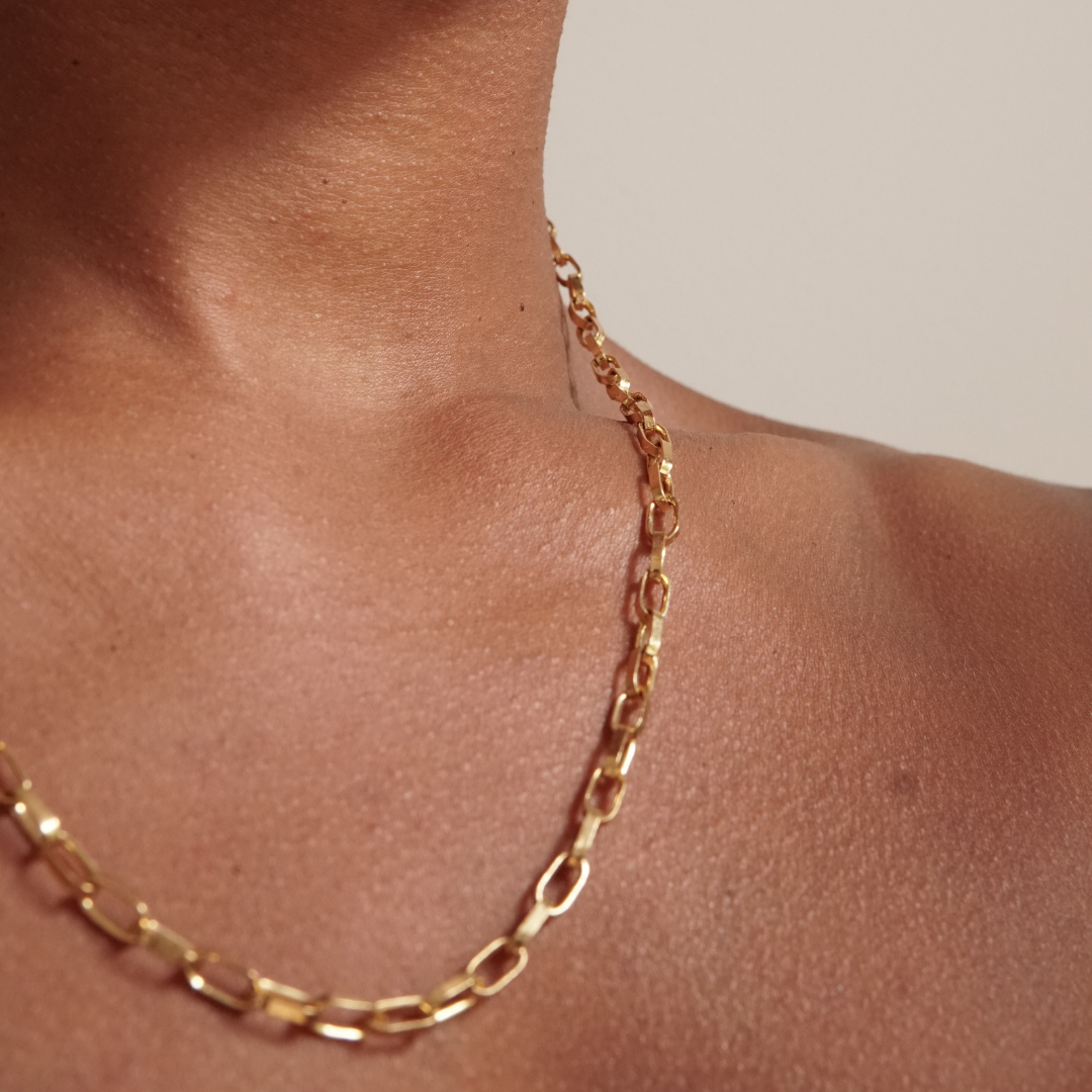16” Thin Chain Necklace in 18k Gold Vermeil