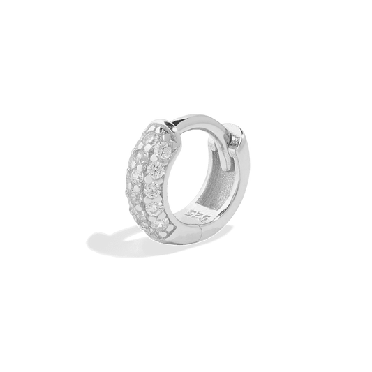 THE AURORA MINI HUGGIE HOOP - sterling silver