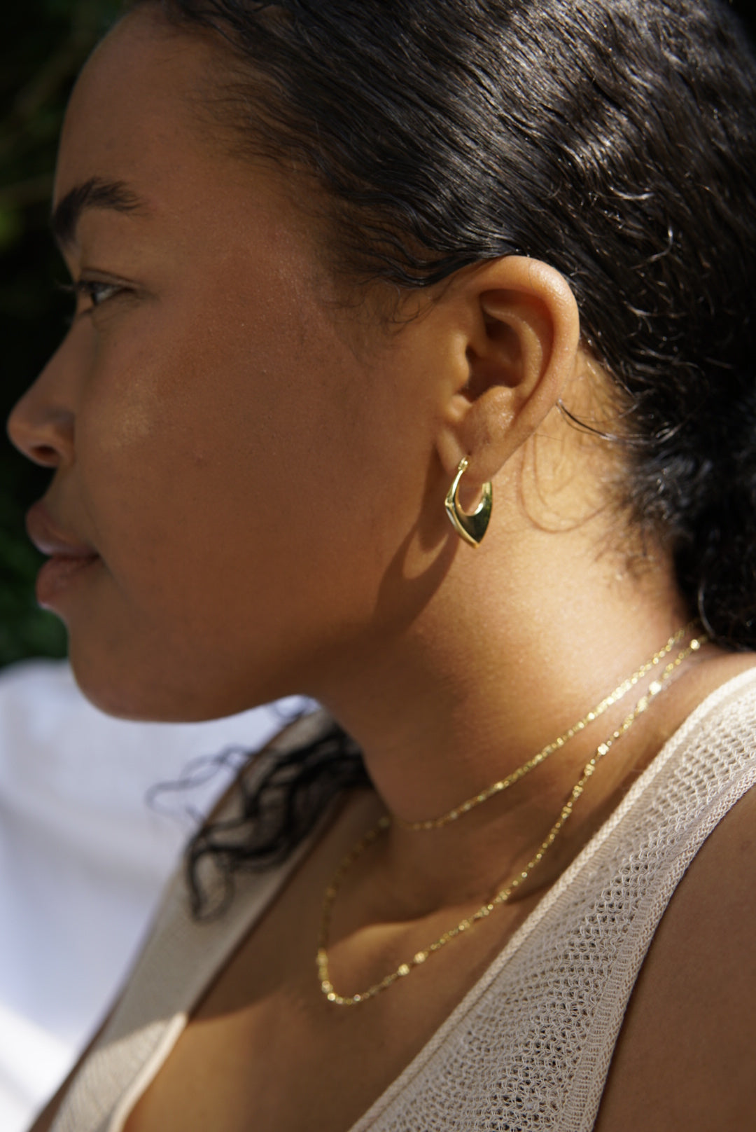 Statement gold earring available in silver and gold