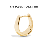 THE SAGE DOME HUGGIE HOOP - 18k gold vermeil