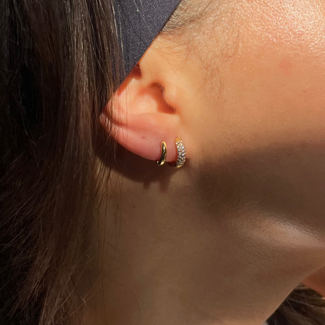 THE AURORA HOOP S - 18k gold vermeil