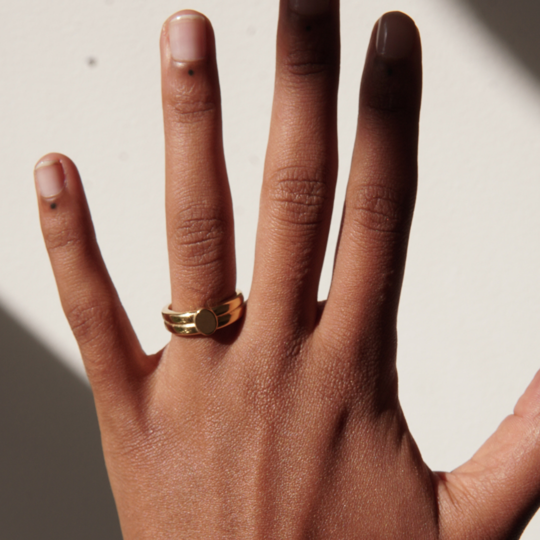 THE HARLOW RING - 18k gold plated