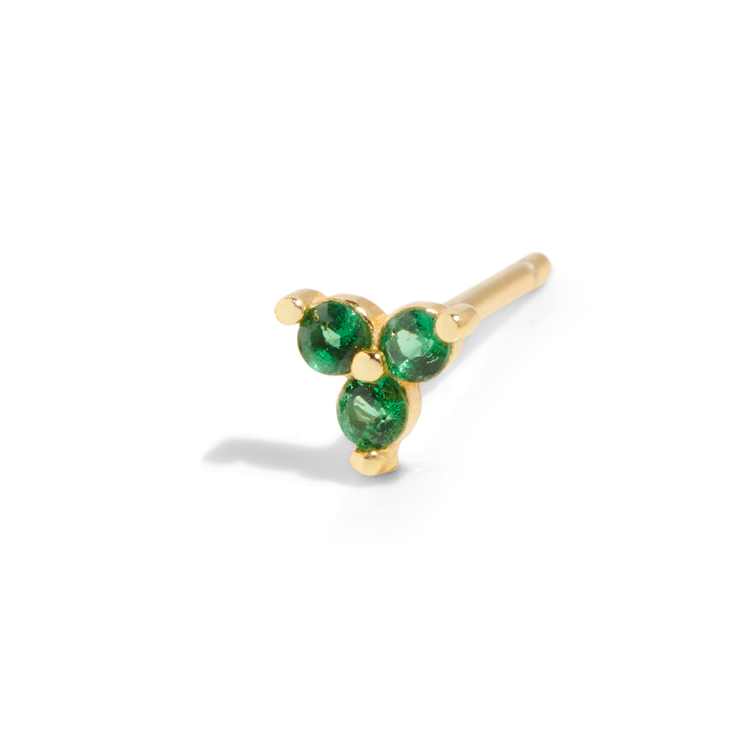 THE SALLY STUD GREEN - 18k gold plated